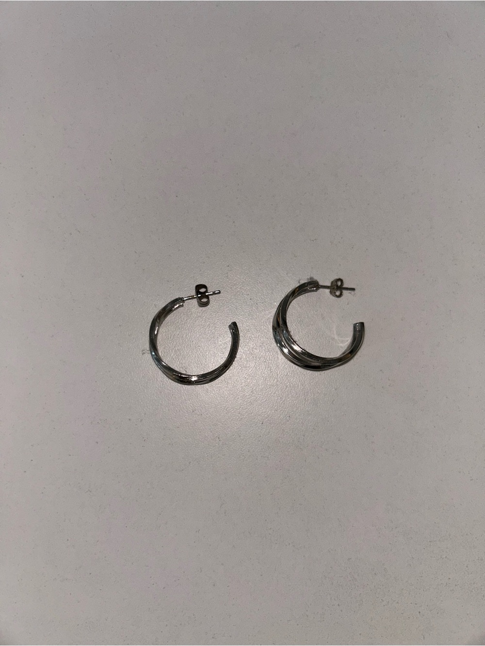Silver hoop earrings